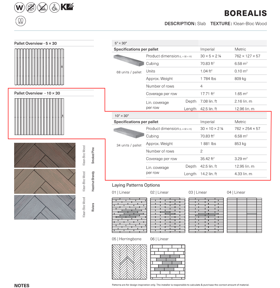 Borealis Slab 30x10 (Klean-Bloc)
