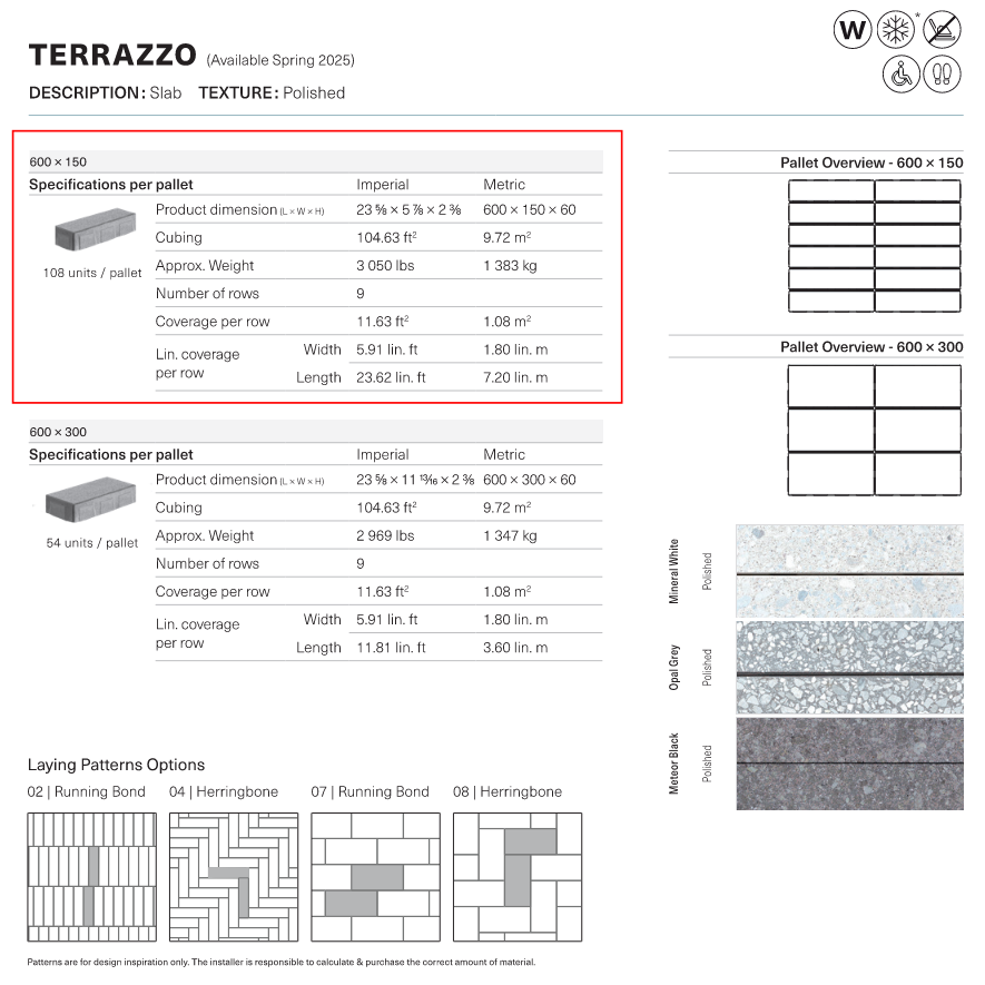 Terrazzo 600x150