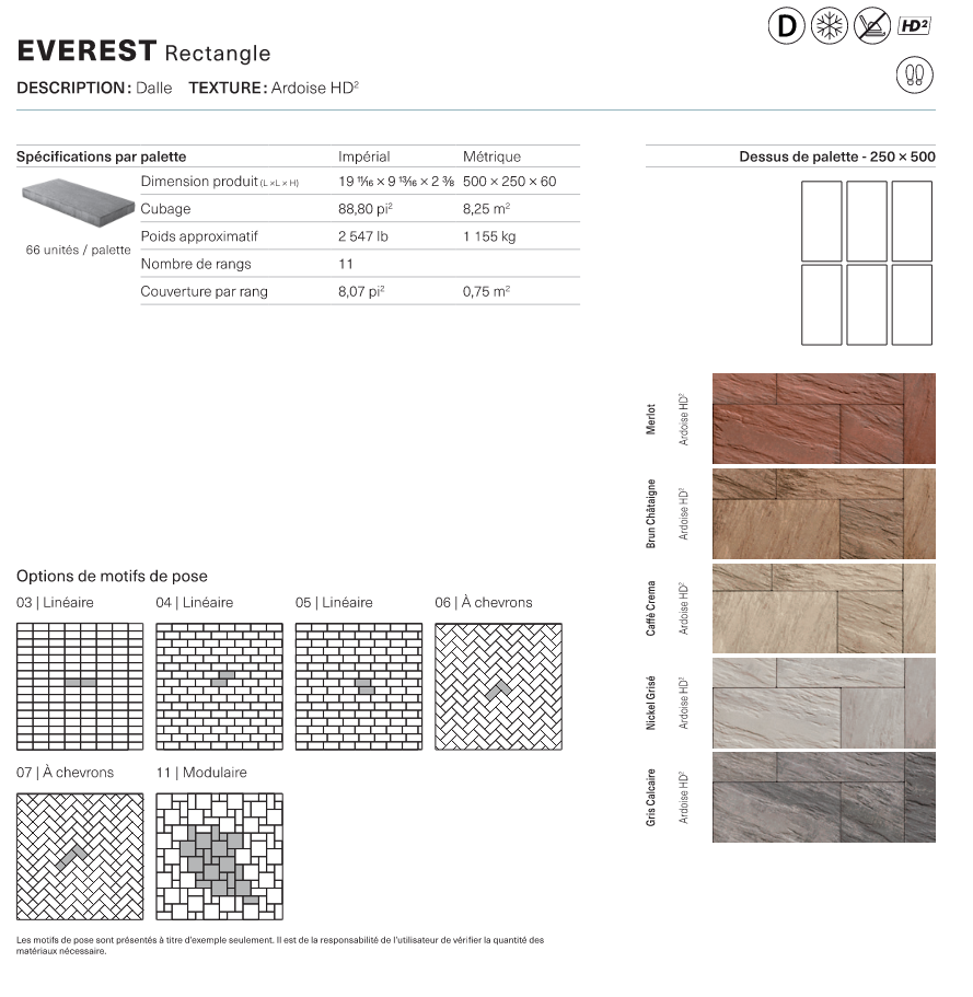 Everest Slab 250x500