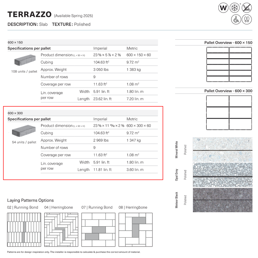 Terrazzo 600x300