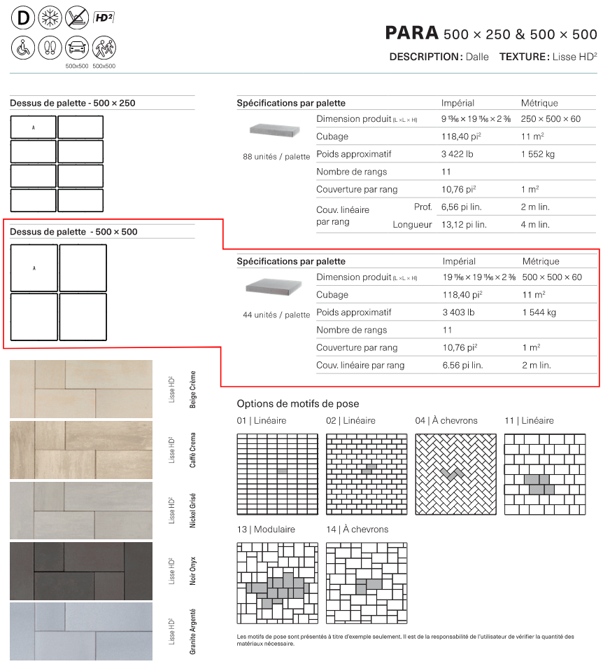 Para Slab 500x750