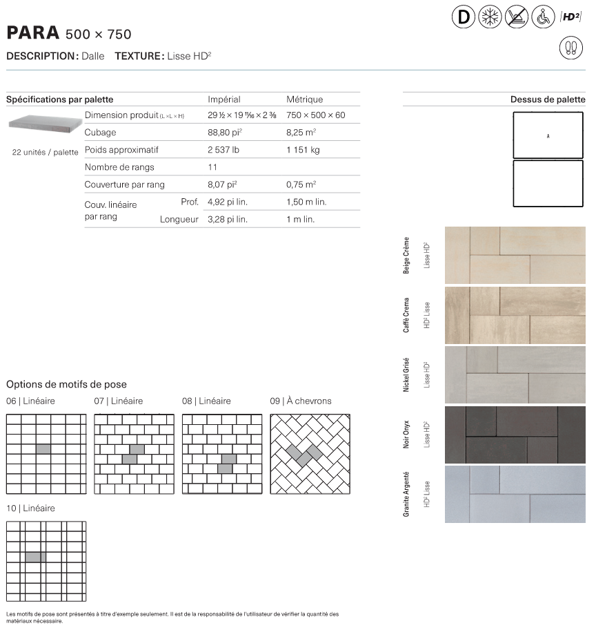 Dalle Para 500x750