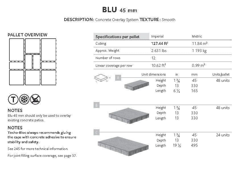 Système De Recouvrement Blu 45 (Lisse)