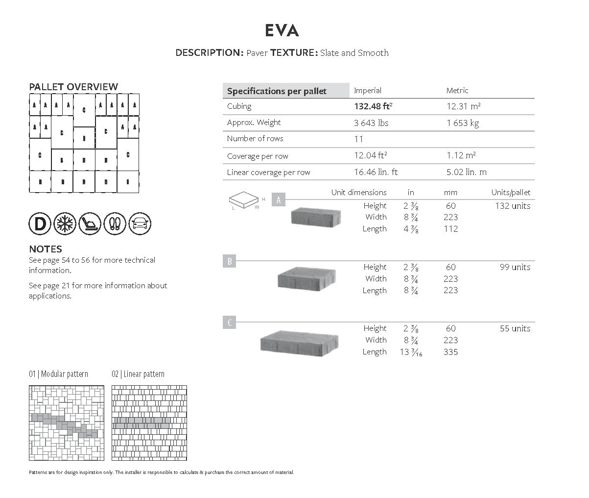 Pavé Eva (Lisse)