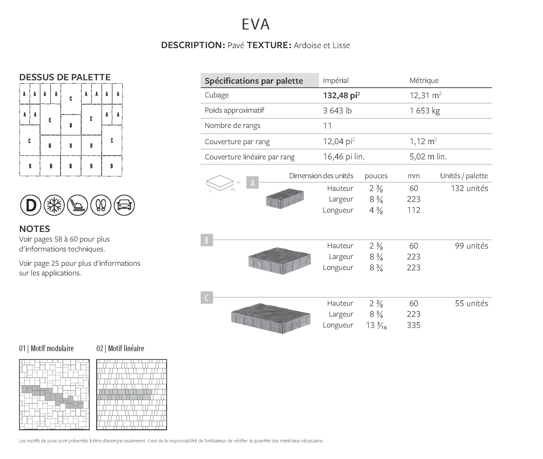 Pavé Eva (Lisse)