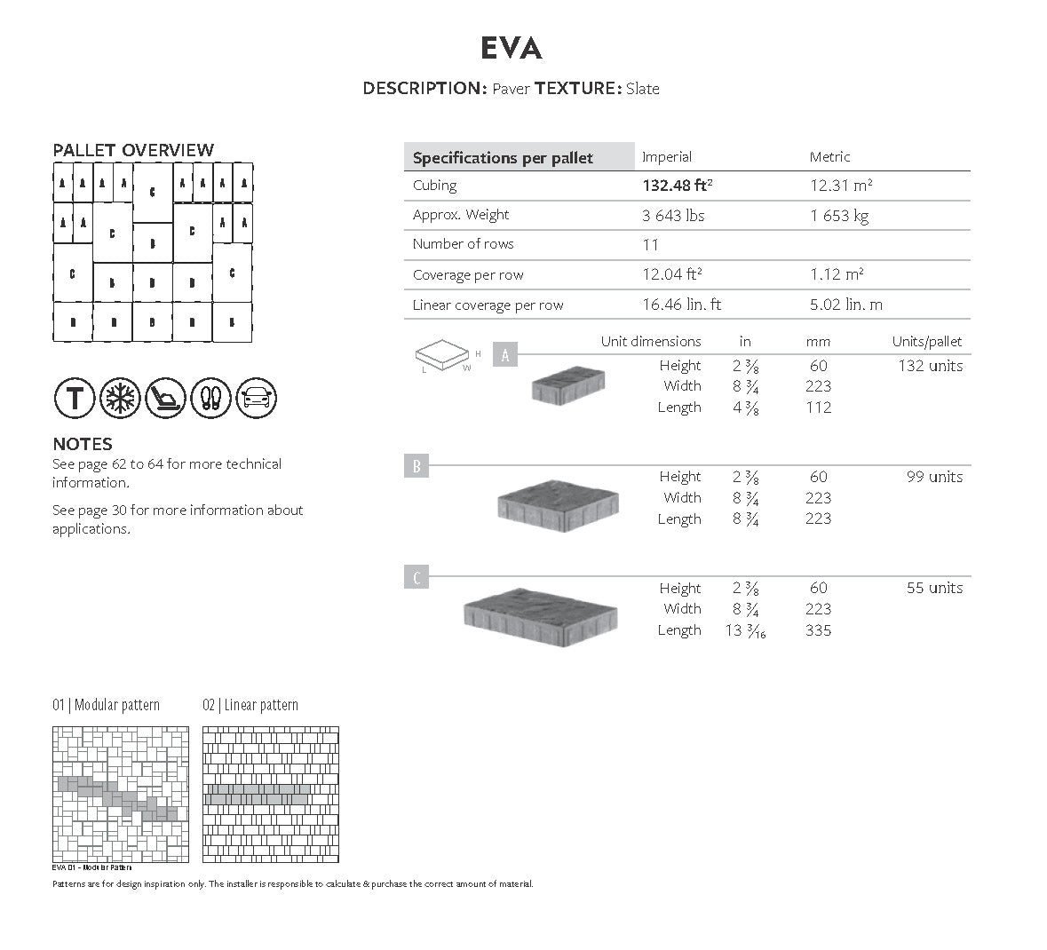 Pavé Eva (Ardoise)