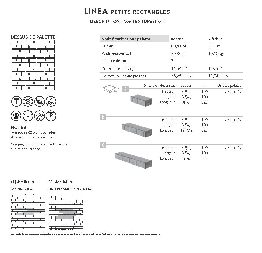 Pavé Linea Petit Rectangle