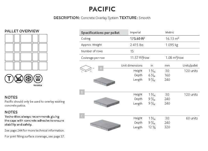 Système De Recouvrement Pacific (Lisse)