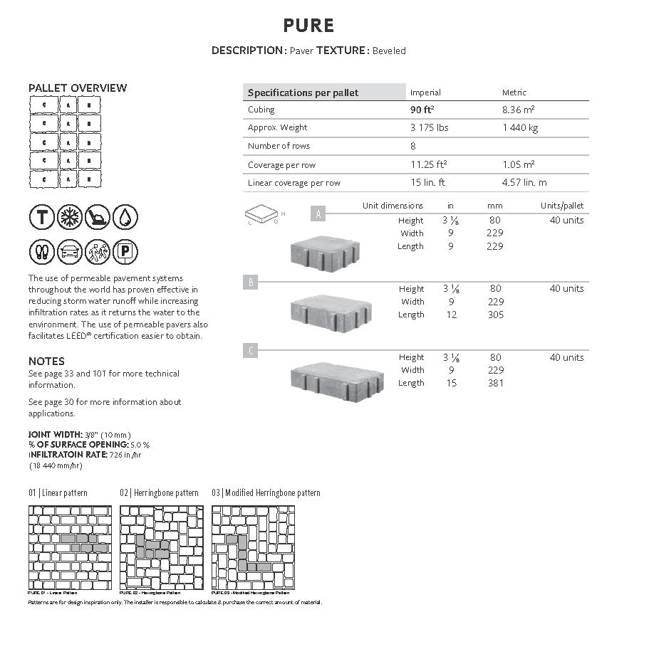 Pavé Pure (Perméable)