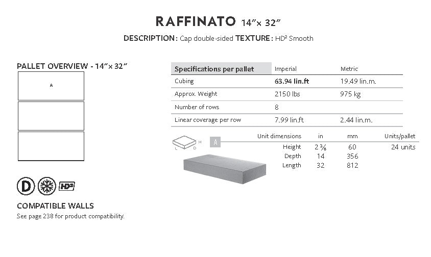 Couronnement Raffinato 14 x 32 (Lisse)