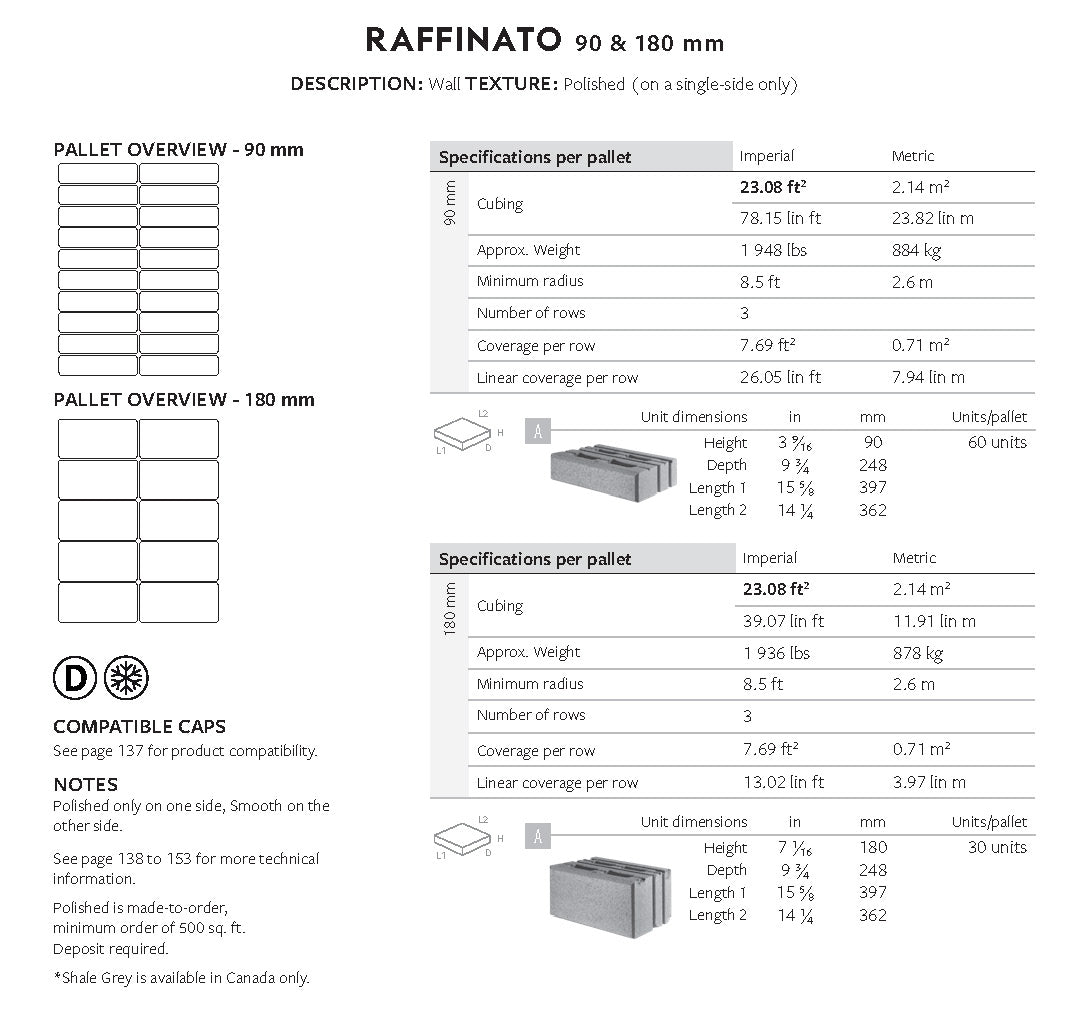 Mur Raffinato 90mm (Meulé)