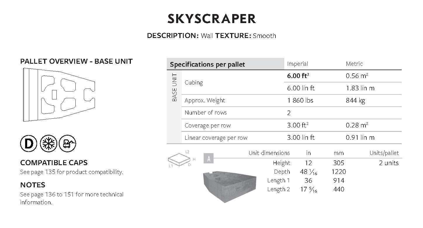 Mur Skyscraper (Section de Base)