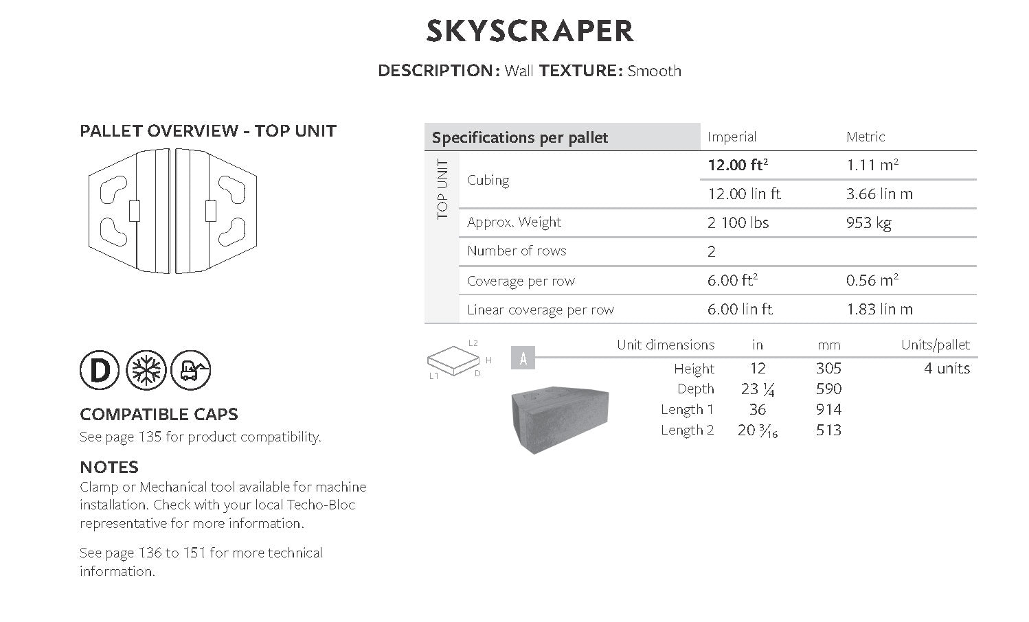 Mur Skyscraper (Module Supérieur)