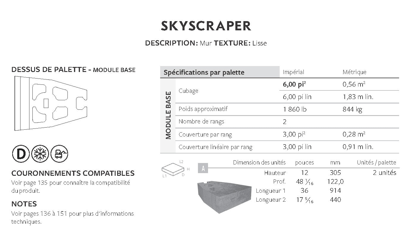 Mur Skyscraper (Section de Base)