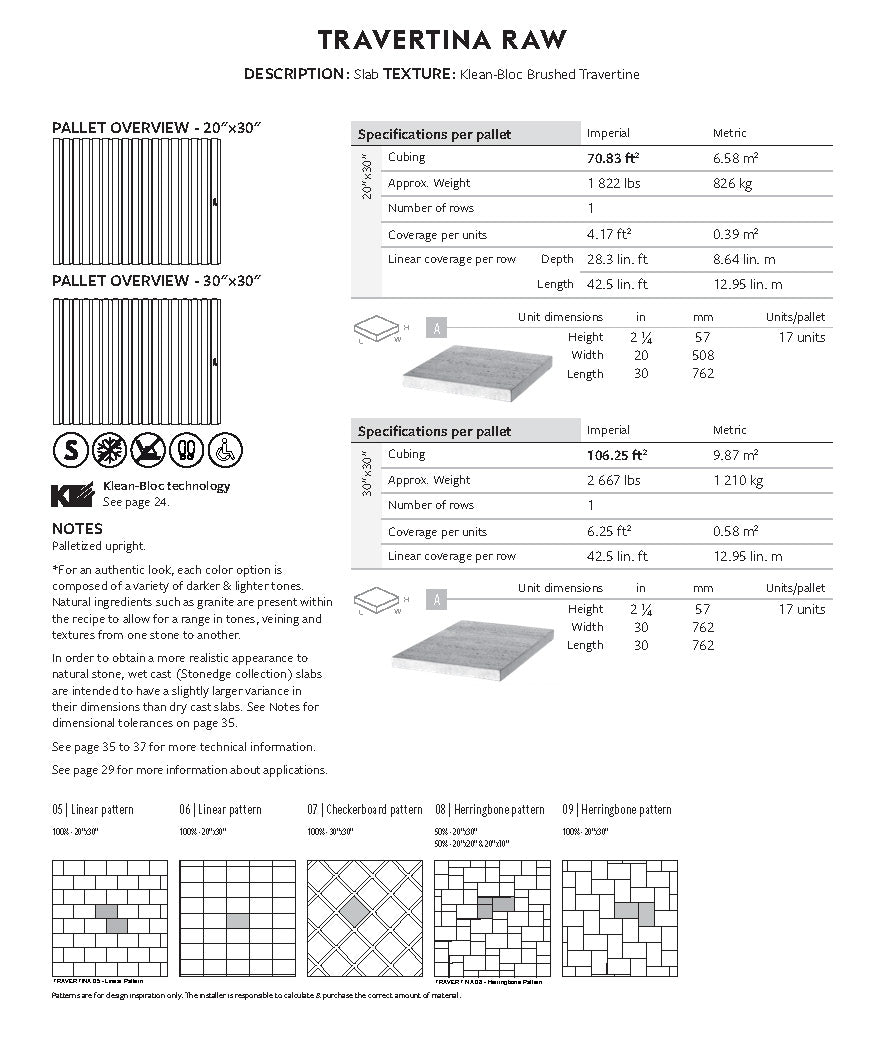 Travertina Raw Slab (Klean-Bloc)