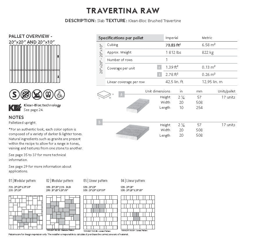 Travertina Raw Slab (Klean-Bloc)