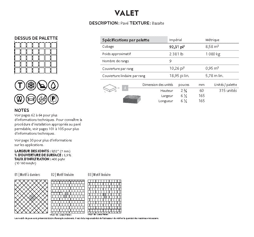 Pavé Valet