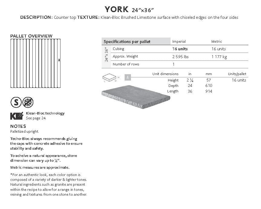 Couronnement York 24 x 36 (Klean-Bloc)