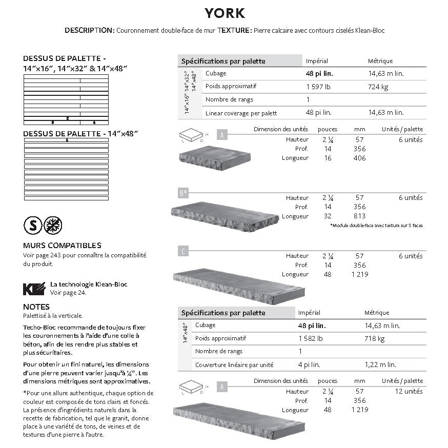 Couronnement York (Klean-Bloc)