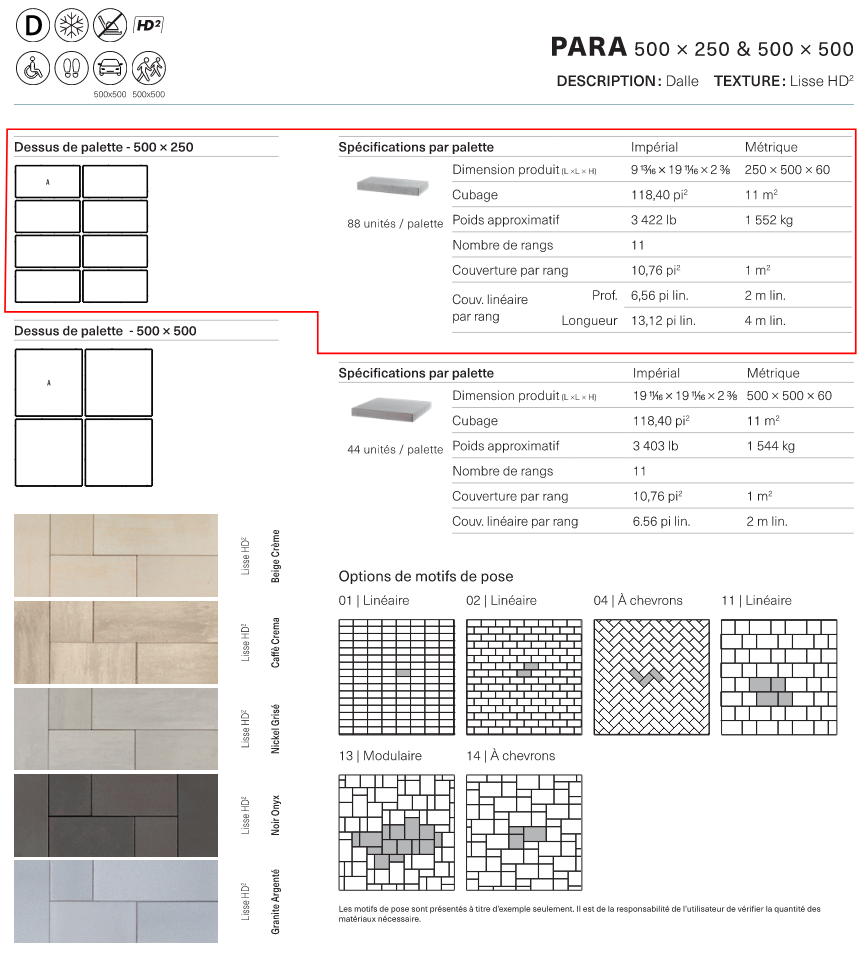 Para Slab 500x250