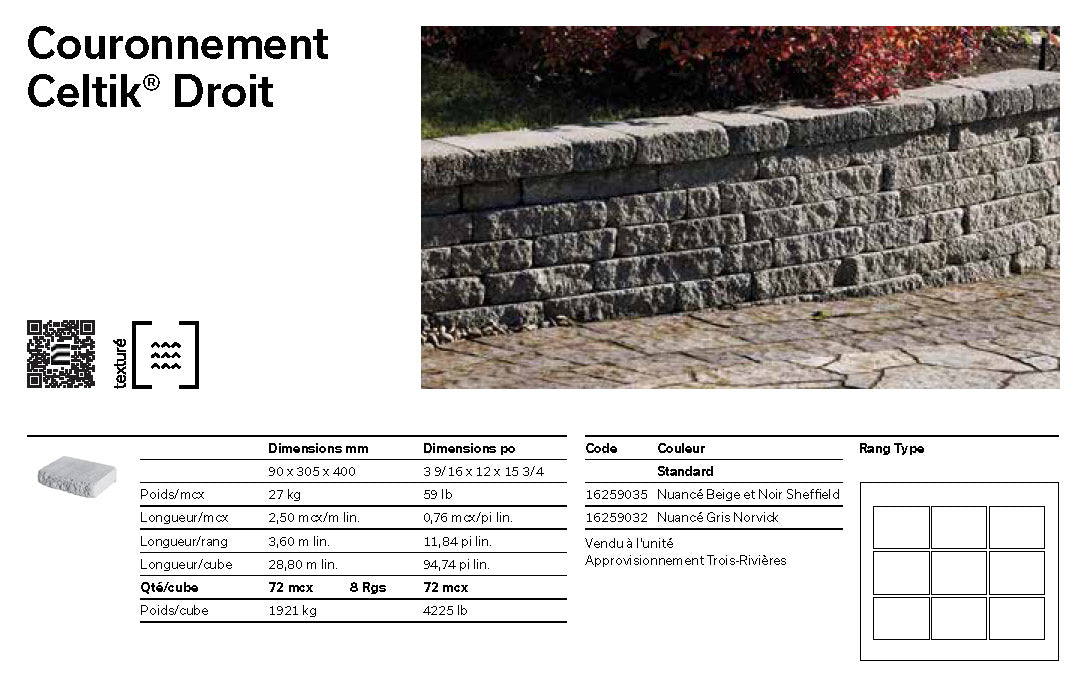 Couronnement Celtik® Plus Droit