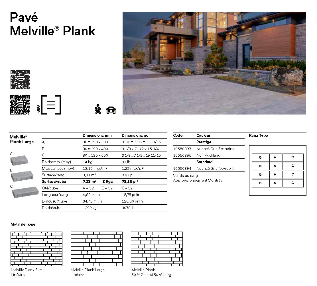 Pavé Melville® Plank Large